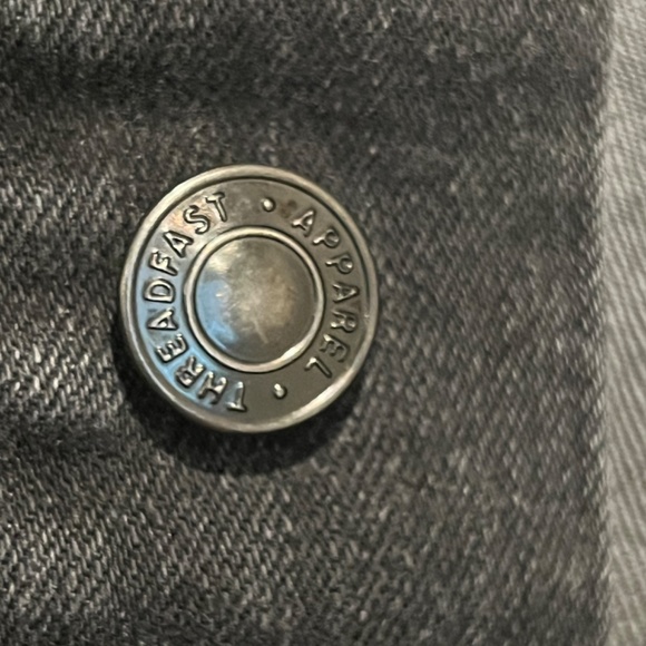 Threadfast unisex size medium black denim jacket - Picture 3 of 4